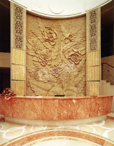酒店大厅砂岩浮雕雕塑定制