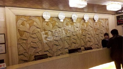 酒店背景墙砂岩浮雕雕塑定制