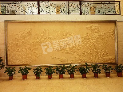 客厅背景墙砂岩浮雕雕塑定制
