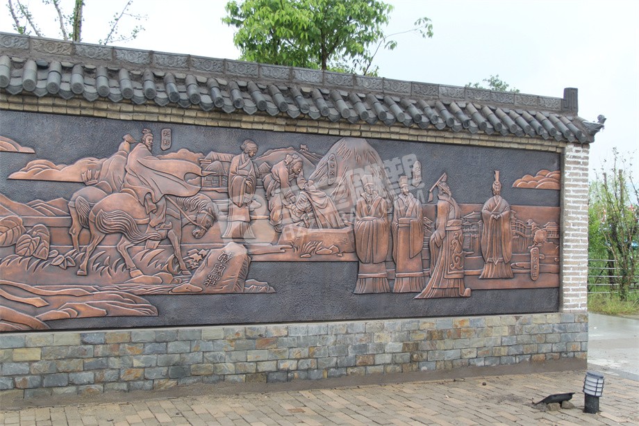 泗县虞姬故居锻铜浮雕原创设计及施工定制项目