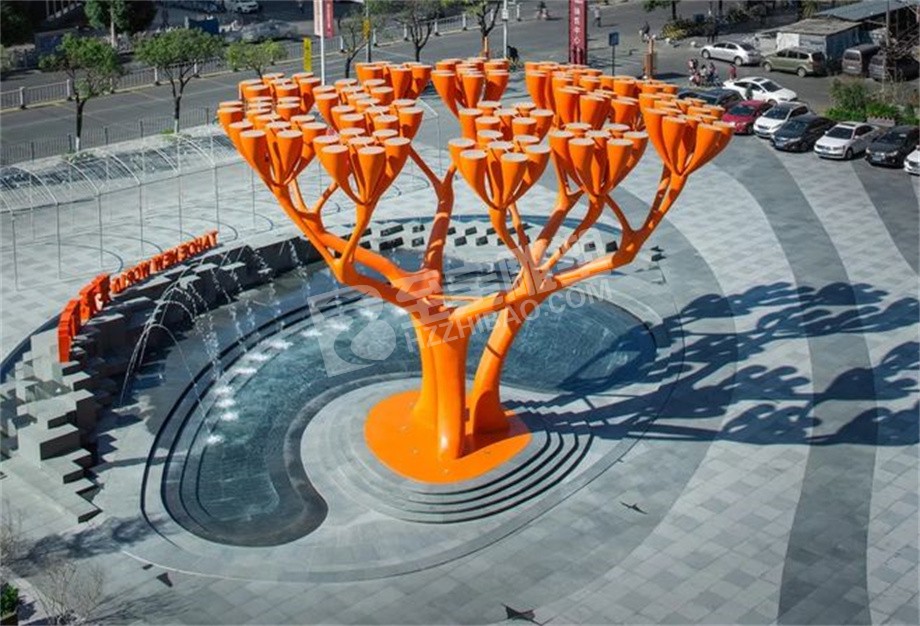 大型广场标志性地标不锈钢雕塑定制