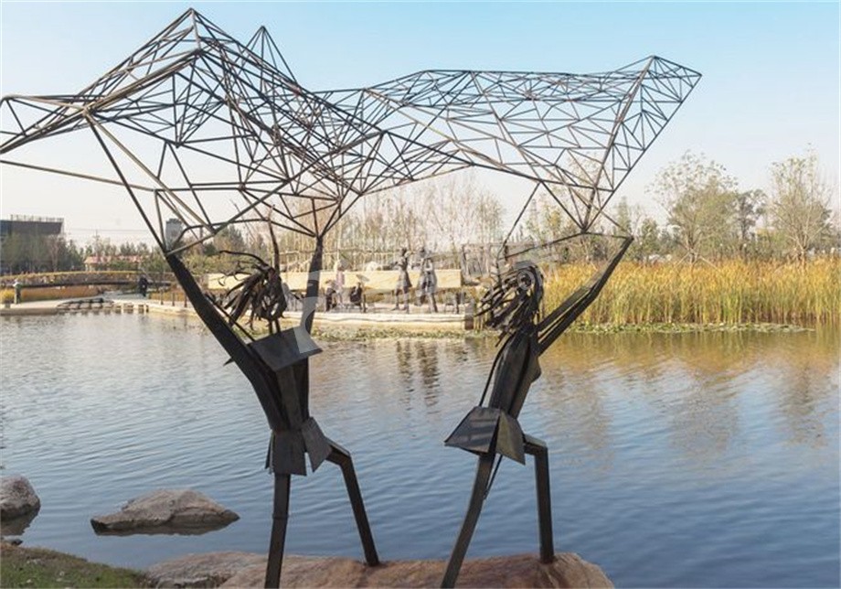 大型不锈钢定制乡村文化旅游景区设施摆件雕塑定制