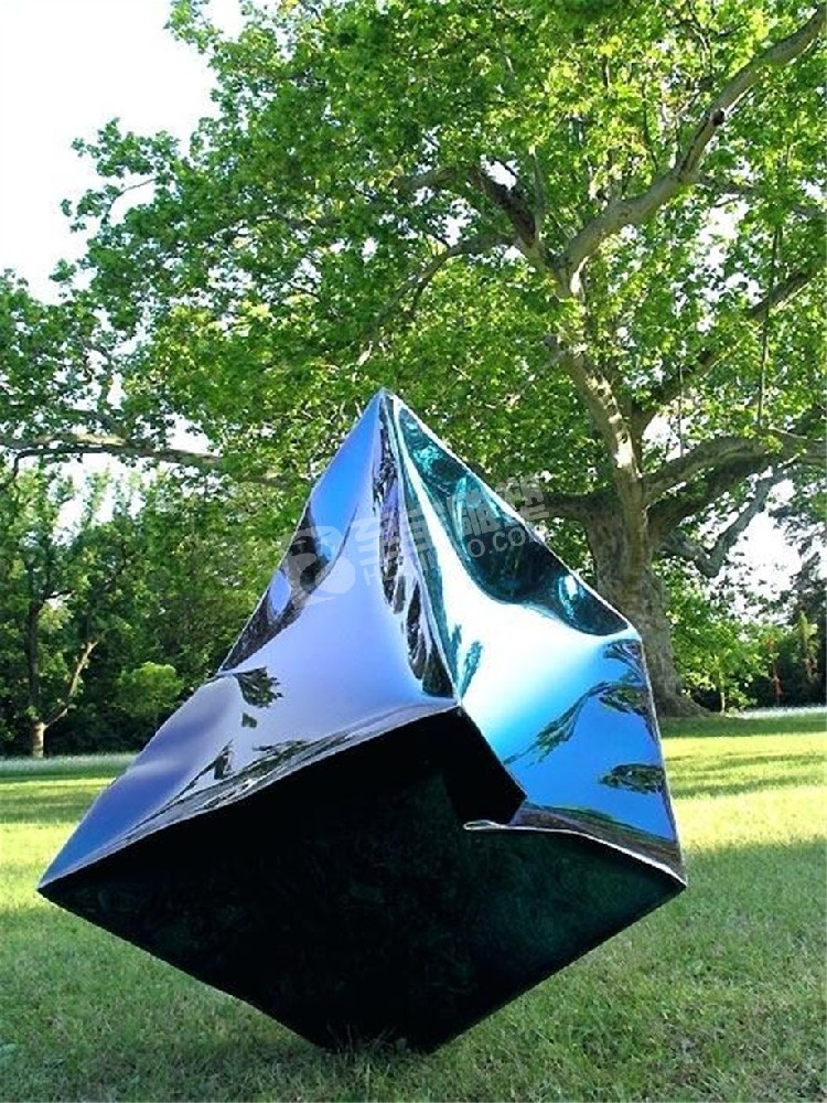 公园抽象菱形不锈钢雕塑定制