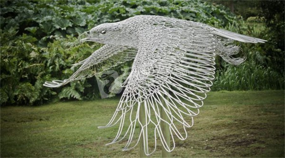 城市公园园林景观小品镂空鹰不锈钢雕塑定制