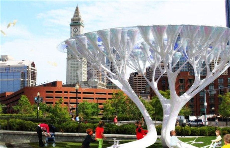 公园功能性创意莲藕不锈钢雕塑定制