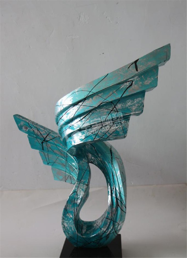 镜面创意翅膀不锈钢雕塑定制