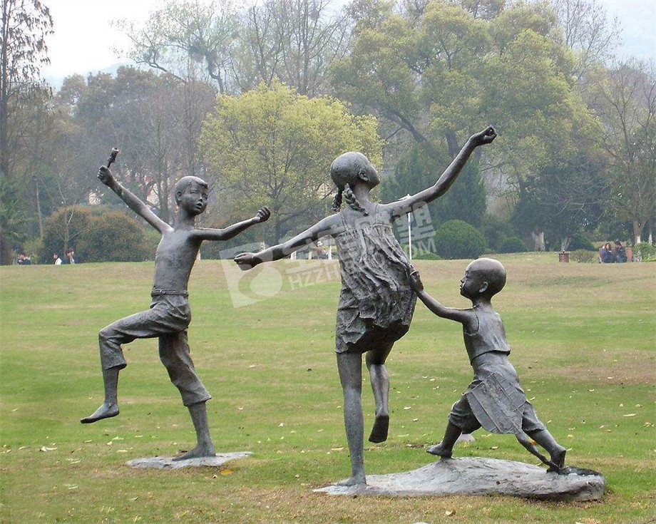 公园人物铸铜雕塑定制