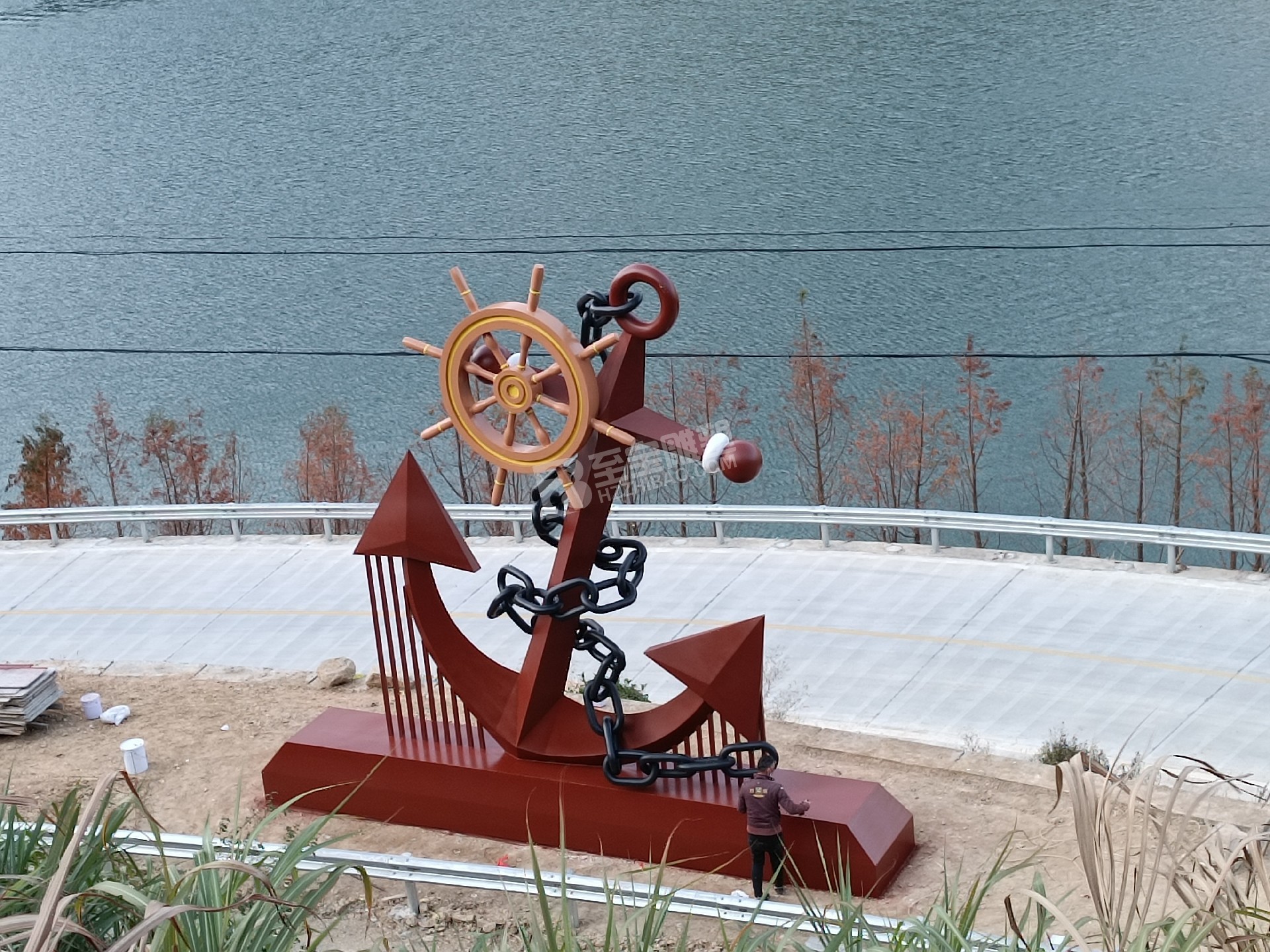 景宁县交旅融合美丽航道及绿色低碳 渡口创建工程 (金 头会渡口 )船锚雕塑
